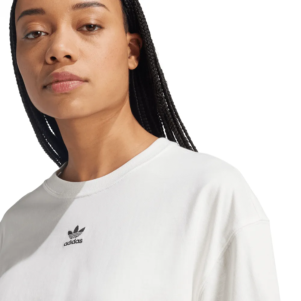 adidas Womens Essentials Crop Tee - Cloud White