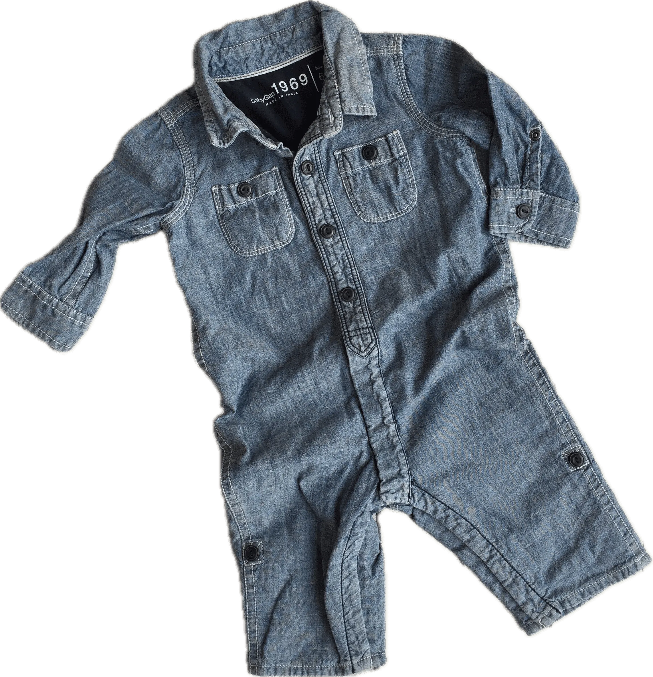 Baby Gap Denim Jumpsuit- Size 6/12M