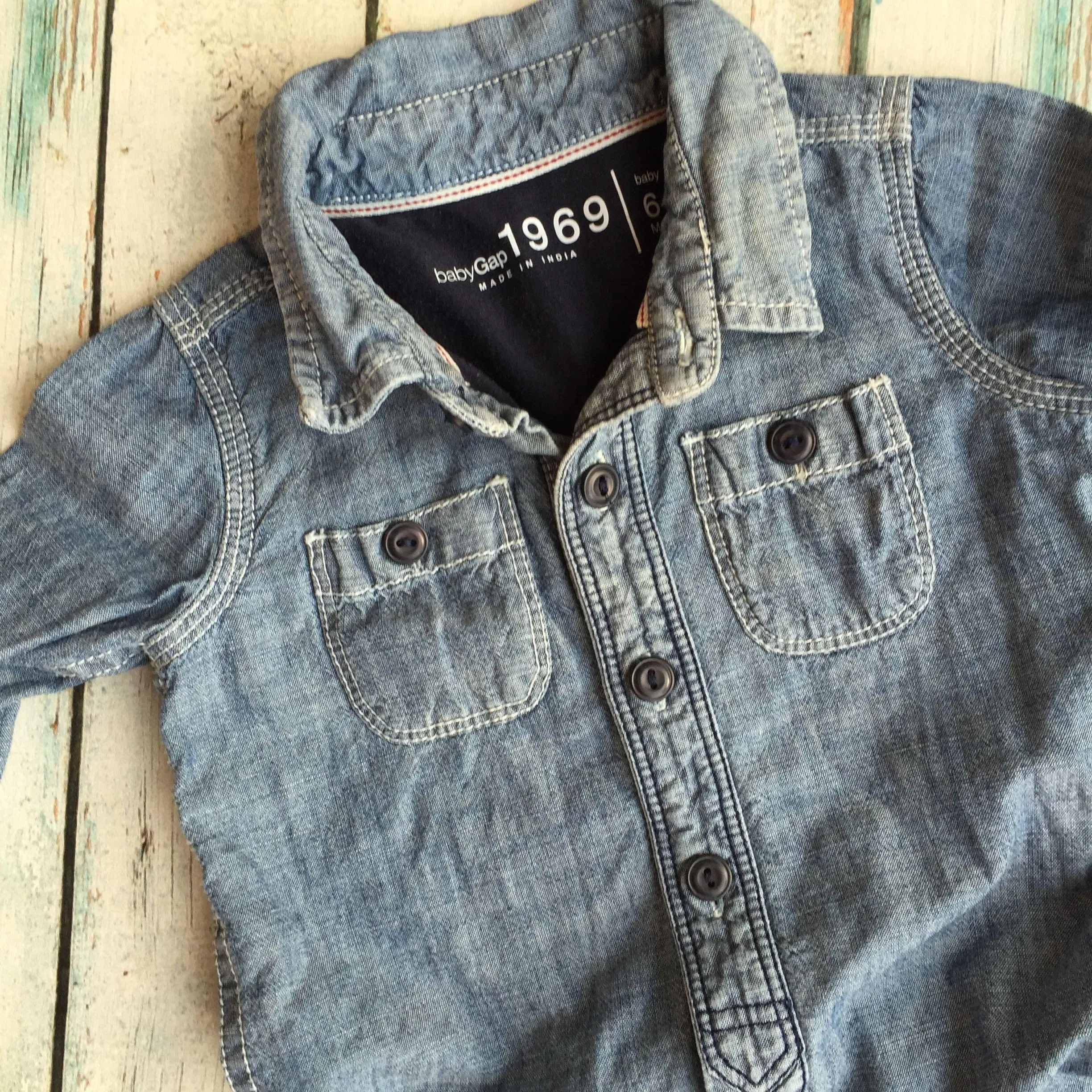 Baby Gap Denim Jumpsuit- Size 6/12M