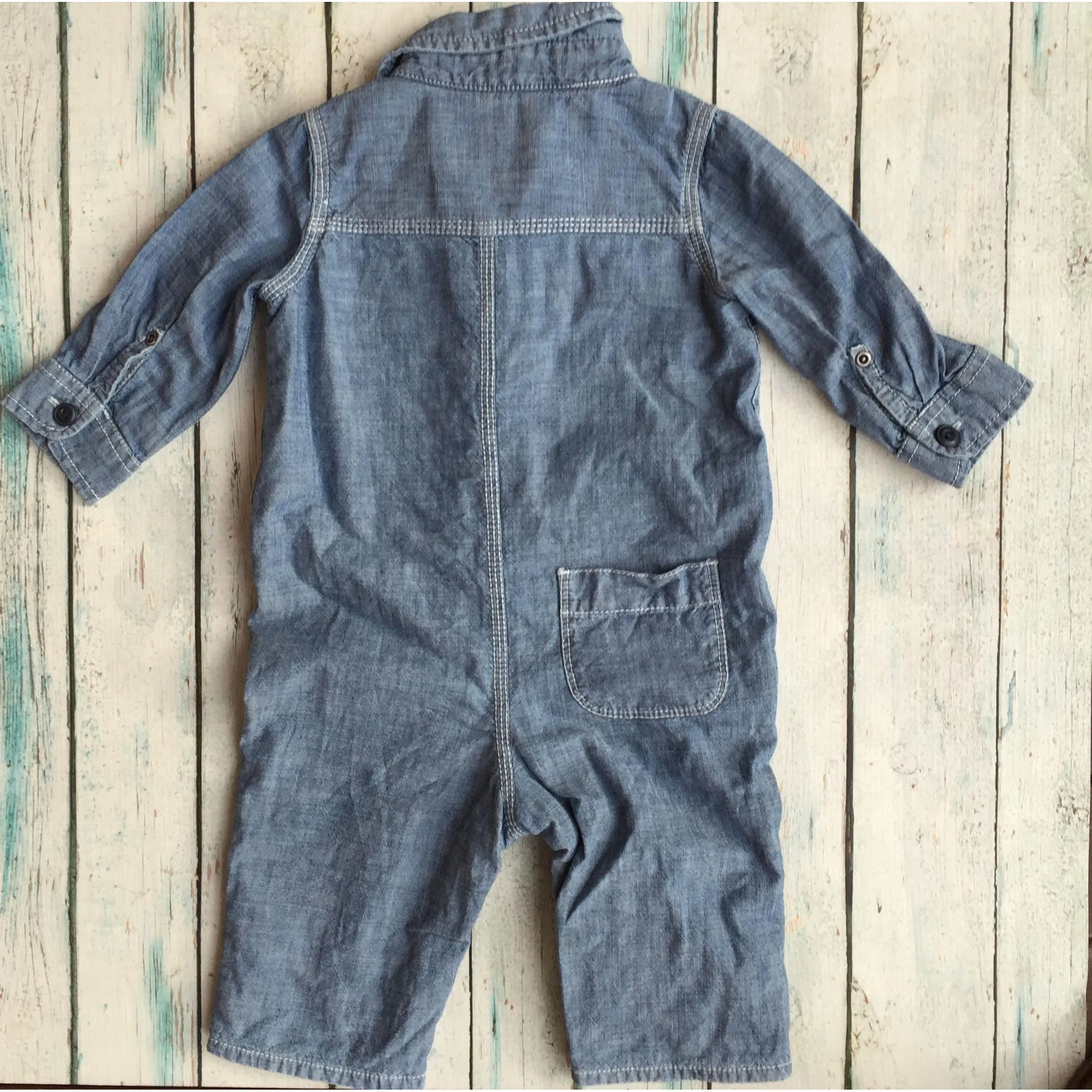 Baby Gap Denim Jumpsuit- Size 6/12M
