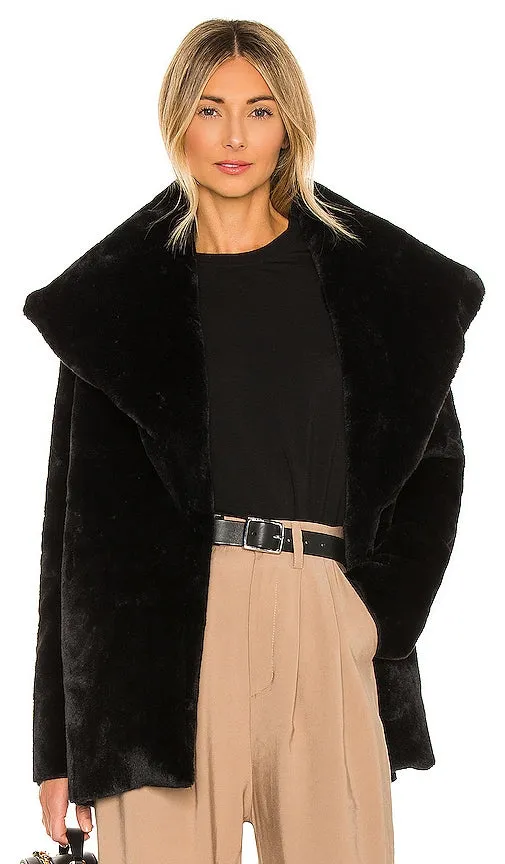 Bubish Delilah Faux Fur Jacket in Black