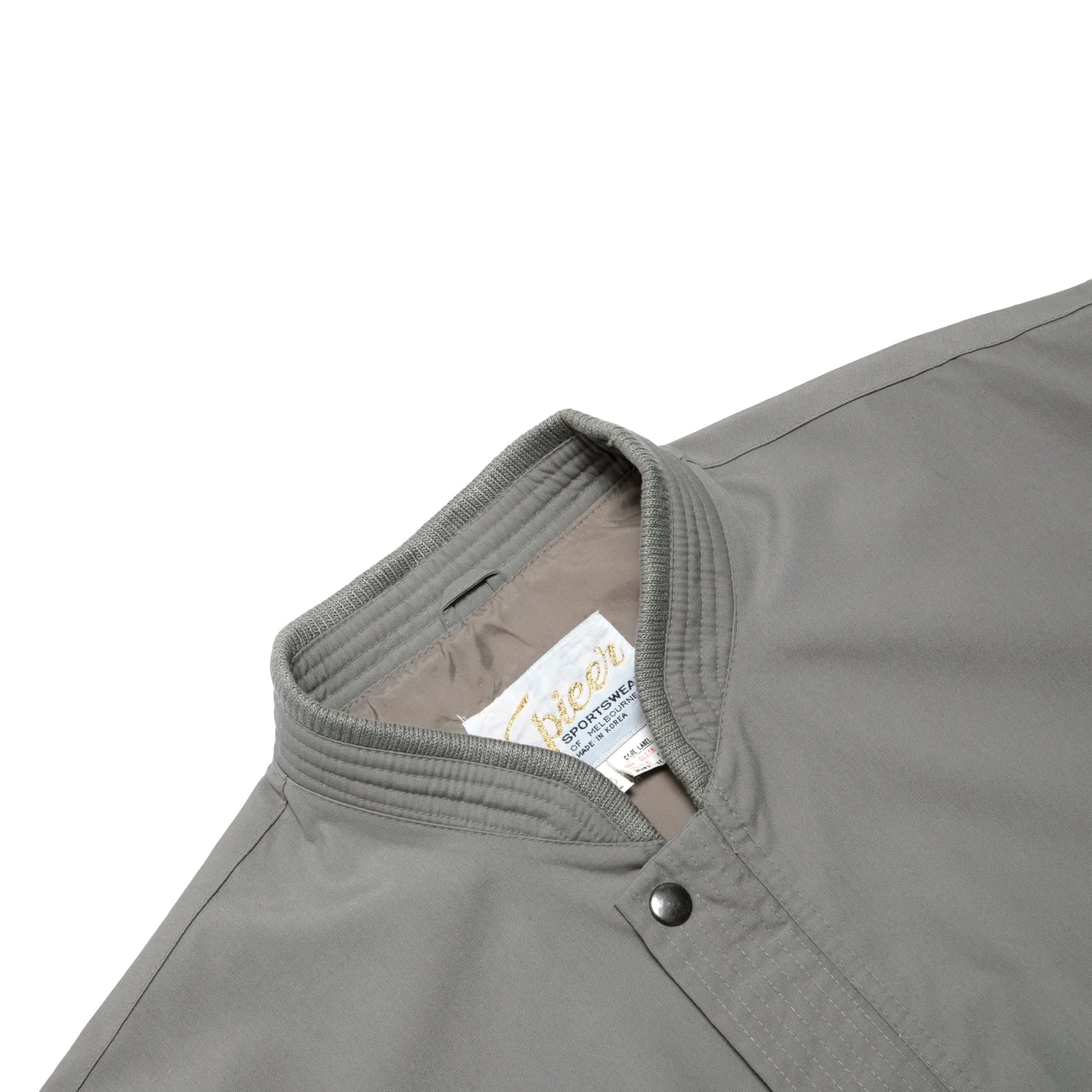 Coated Plain Weave Structured Bomber Jacket