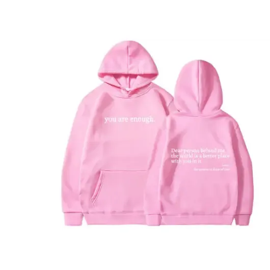 Dear Person Behind Me,the World Is A Better Place,with You In It,love,the Person In Front Of You,Women's Plush Letter Printed Kangaroo Pocket Drawstring Printed Hoodie Unisex Trendy Hoodies " plush hoodies"