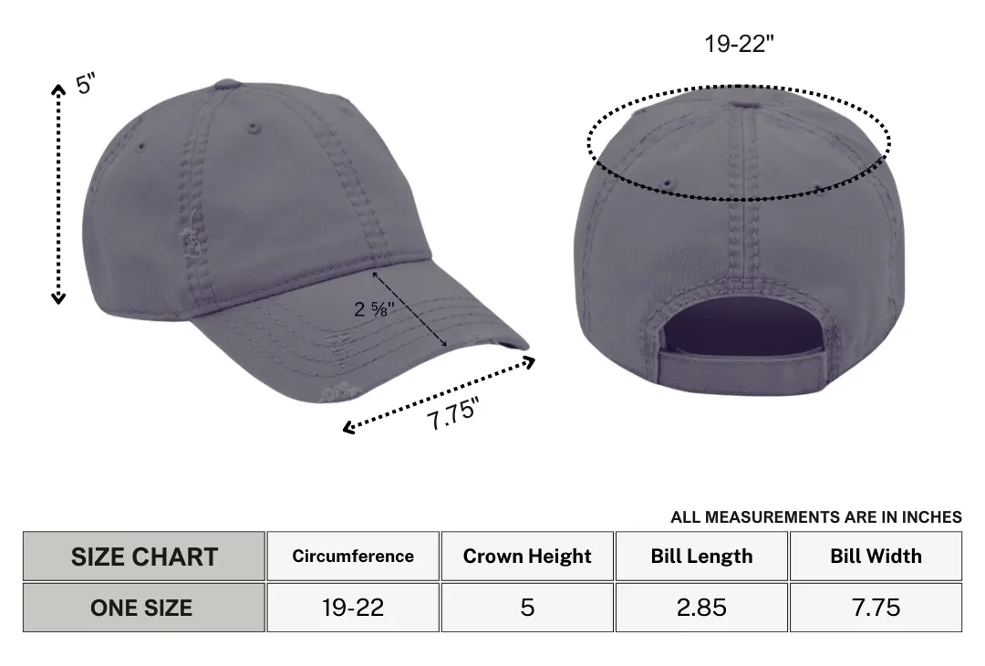 Future Ghost Gothic Distressed Dad Cap