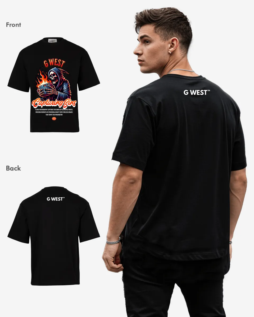 G-WEST CAPTURING SINS OVERSIZED TEE GWROJMT173