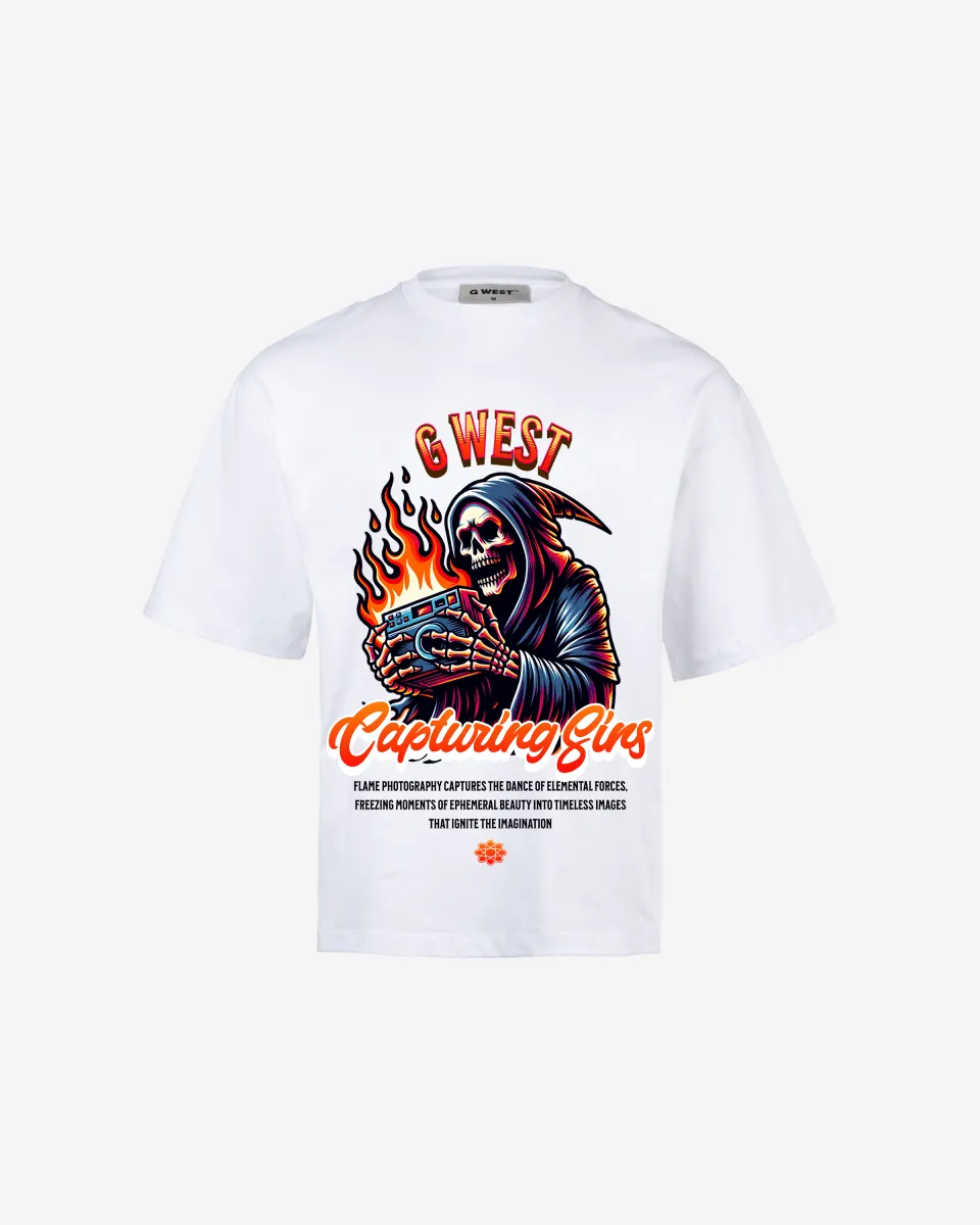 G-WEST CAPTURING SINS OVERSIZED TEE GWROJMT173