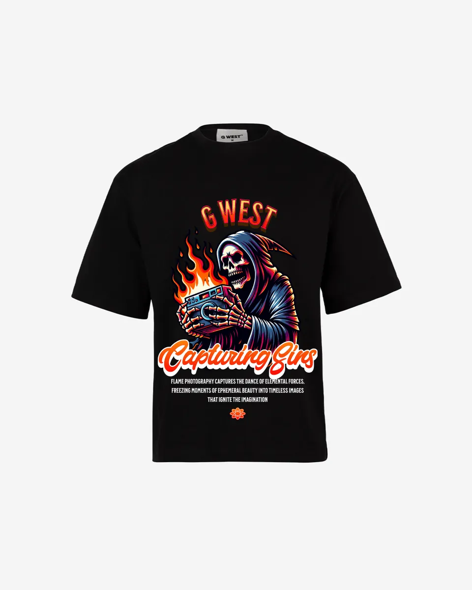G-WEST CAPTURING SINS OVERSIZED TEE GWROJMT173