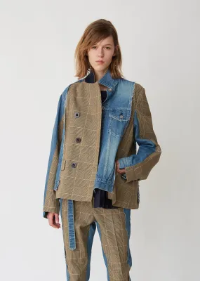 Glencheck x Denim Jacket
