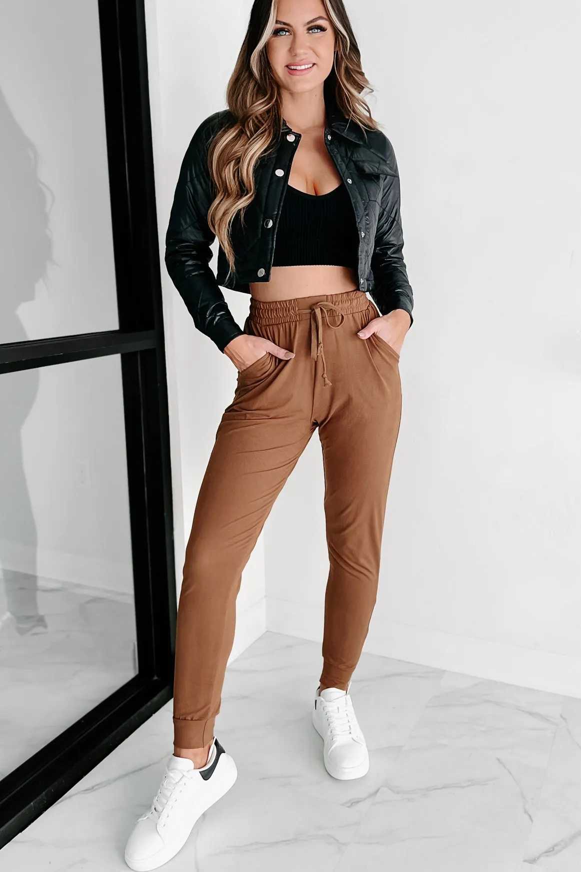 Keeping Cozy Buttery Soft Joggers (Cognac)