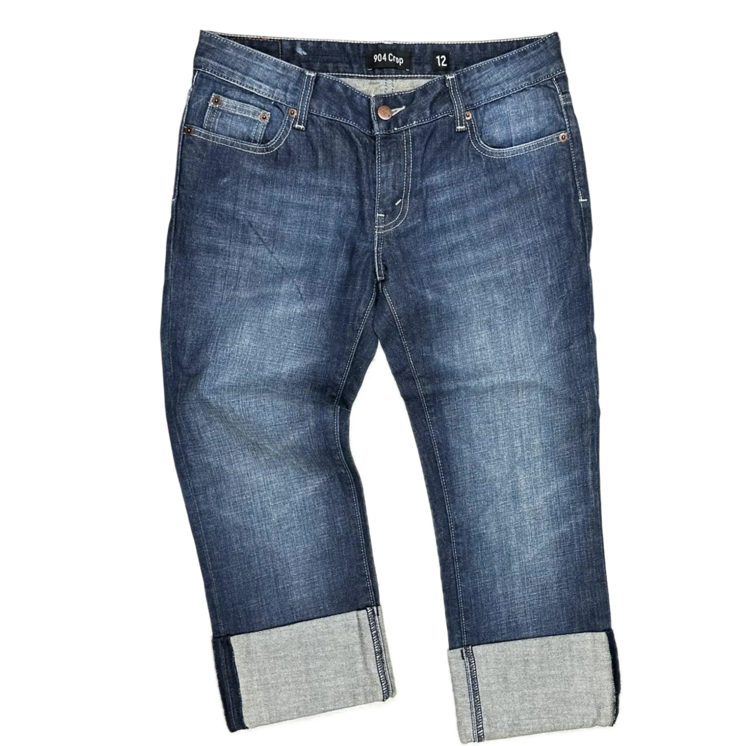 Levis '904 Crop' Ladies Cuffed Denim Jean    - Size 12