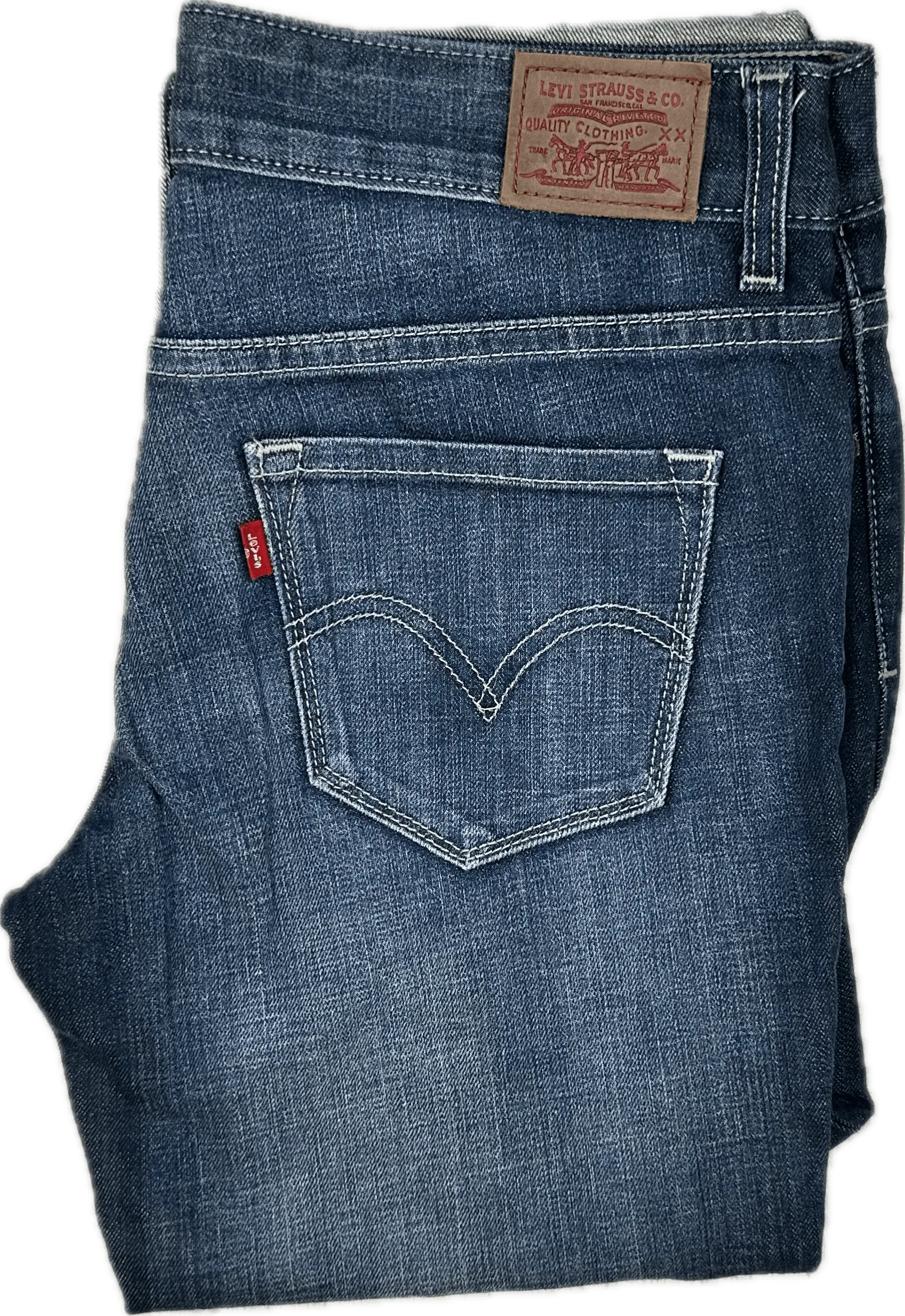 Levis '904 Crop' Ladies Cuffed Denim Jean    - Size 12