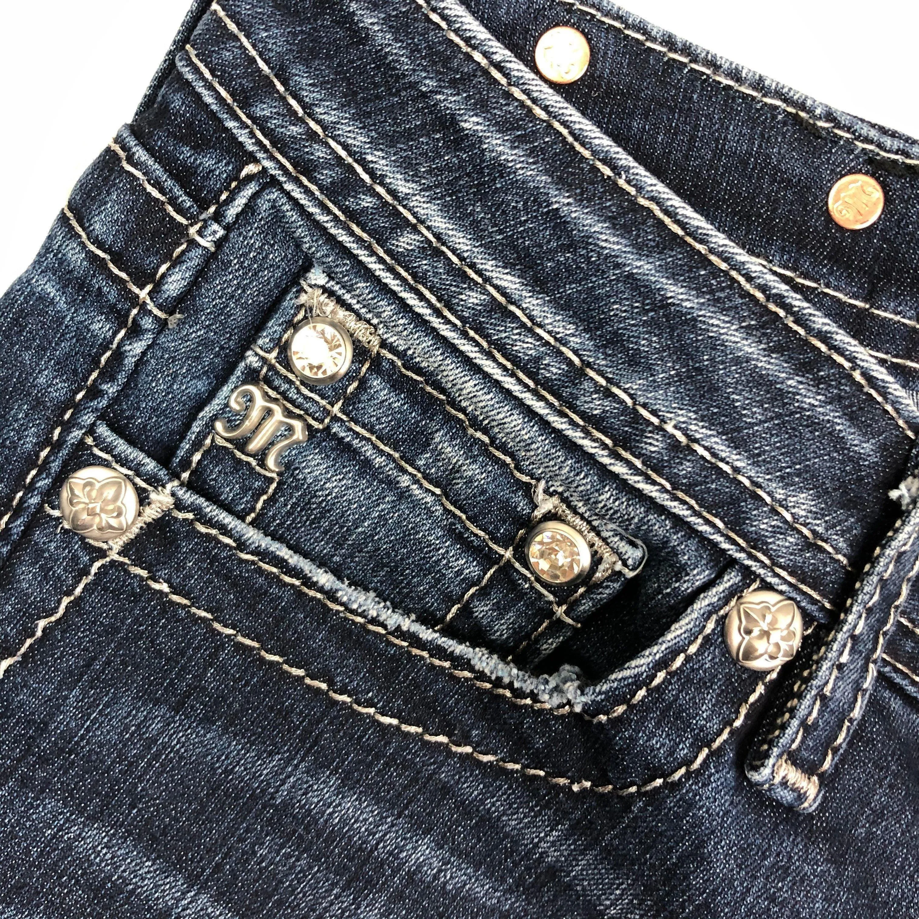 NEW - Miss Me Girls Jewelled Long Shorts- Size 14