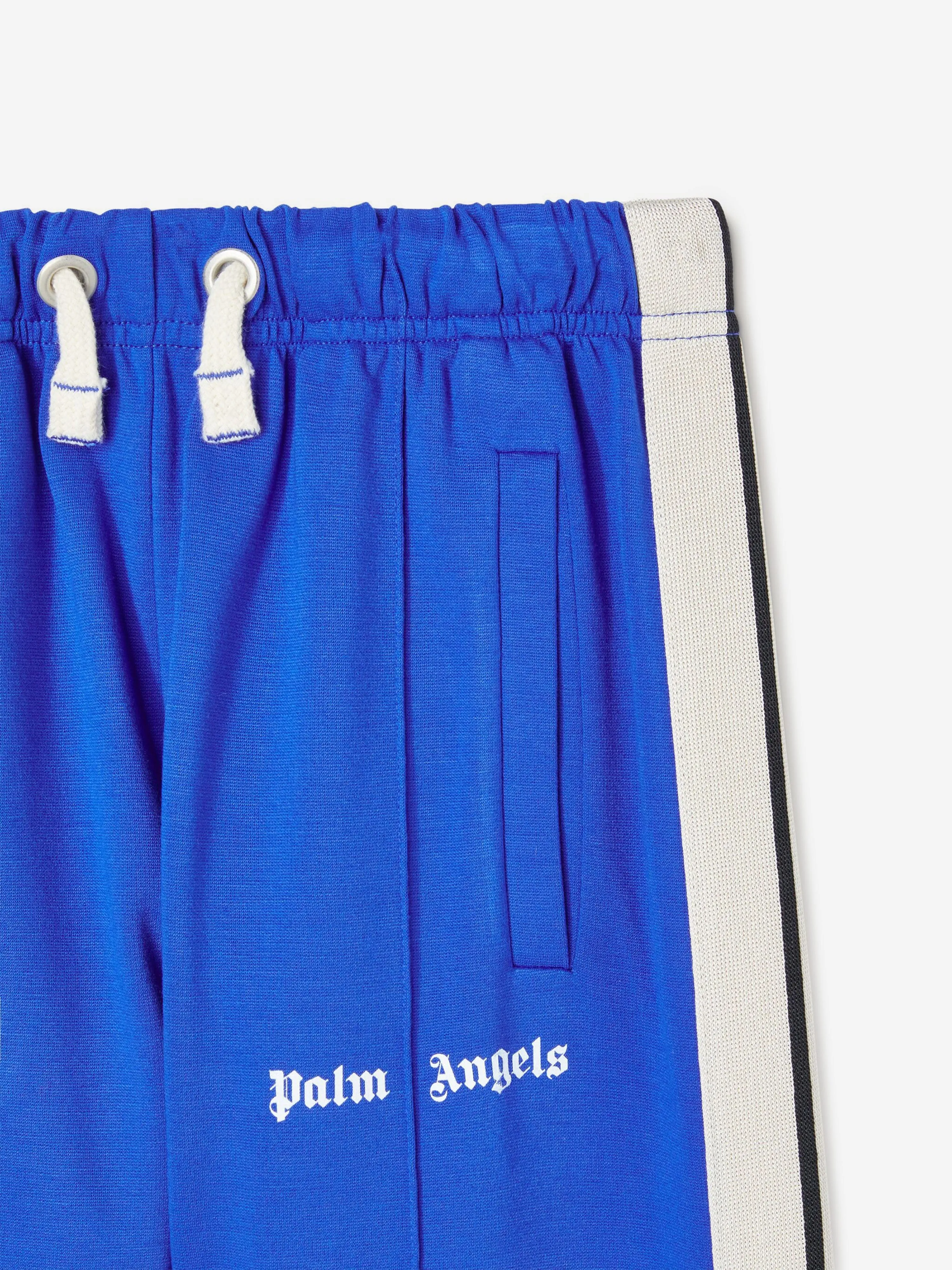 Palm Angels Boys New Track Loose Pants in Blue