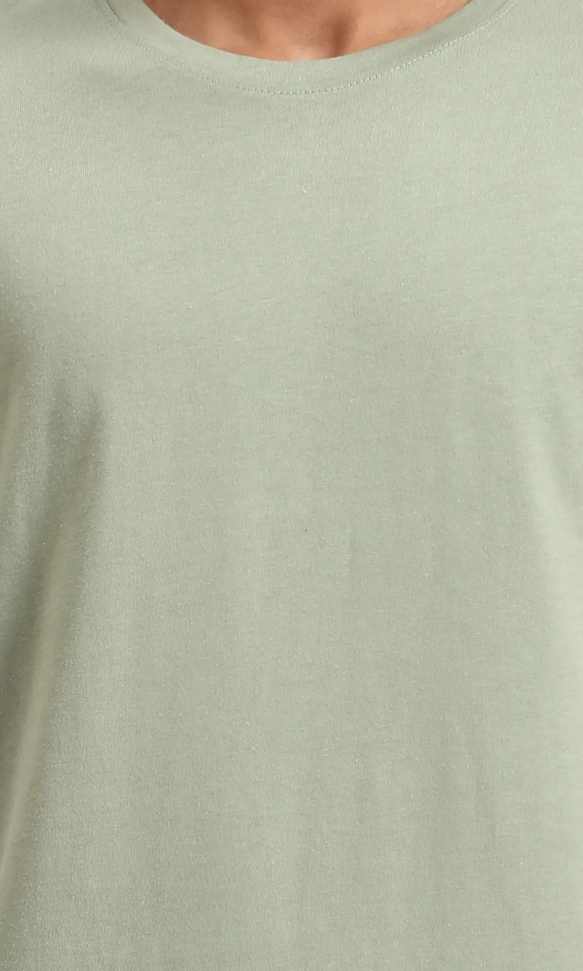 R209382 - Crew Neck Slip On Basic Tee - Olive