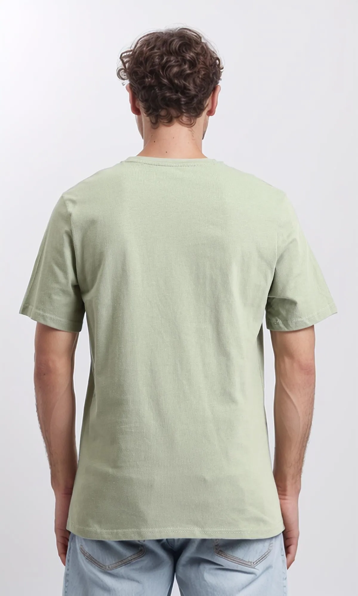 R209382 - Crew Neck Slip On Basic Tee - Olive