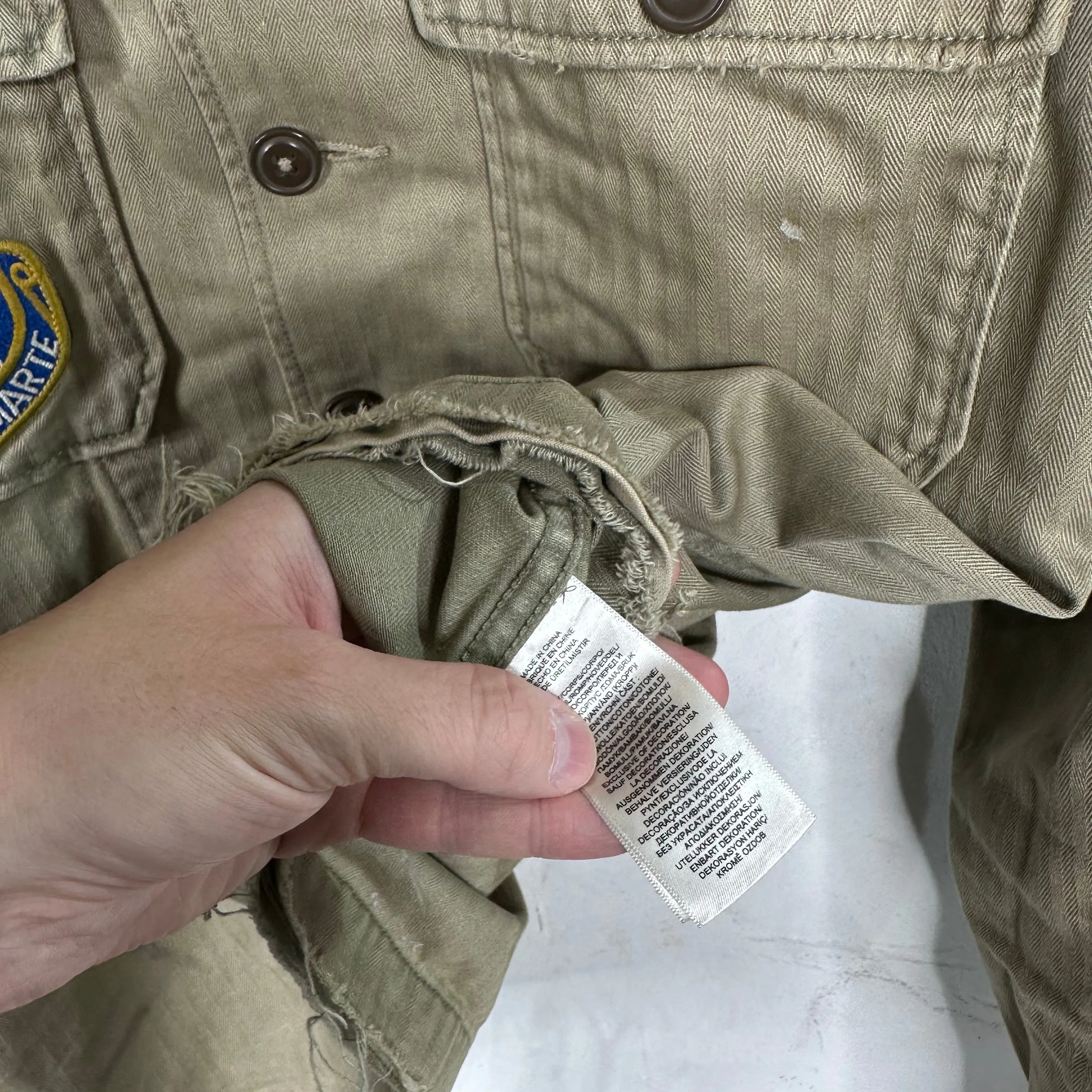 Ralph Lauren Patched Army Fatigue Jacket