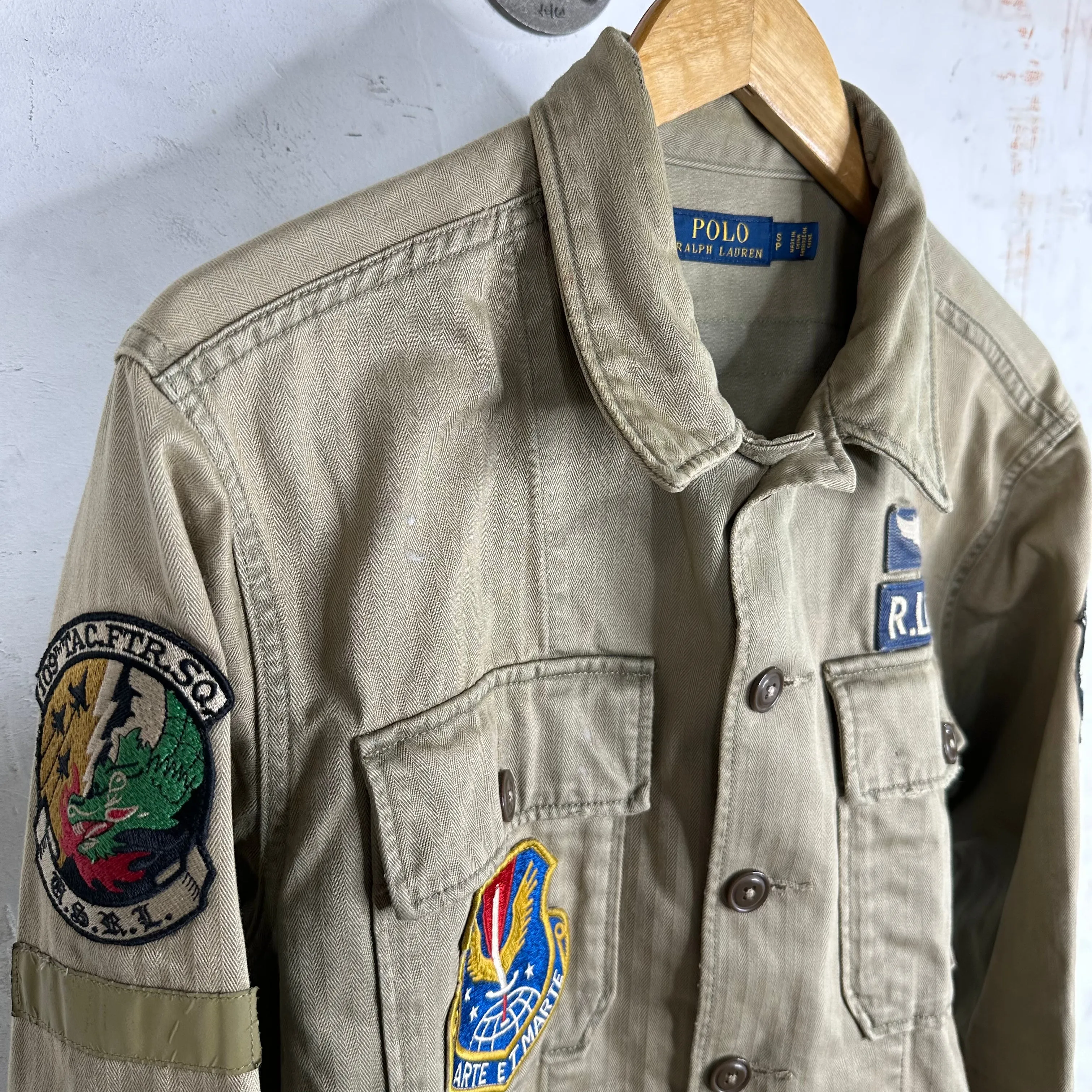 Ralph Lauren Patched Army Fatigue Jacket
