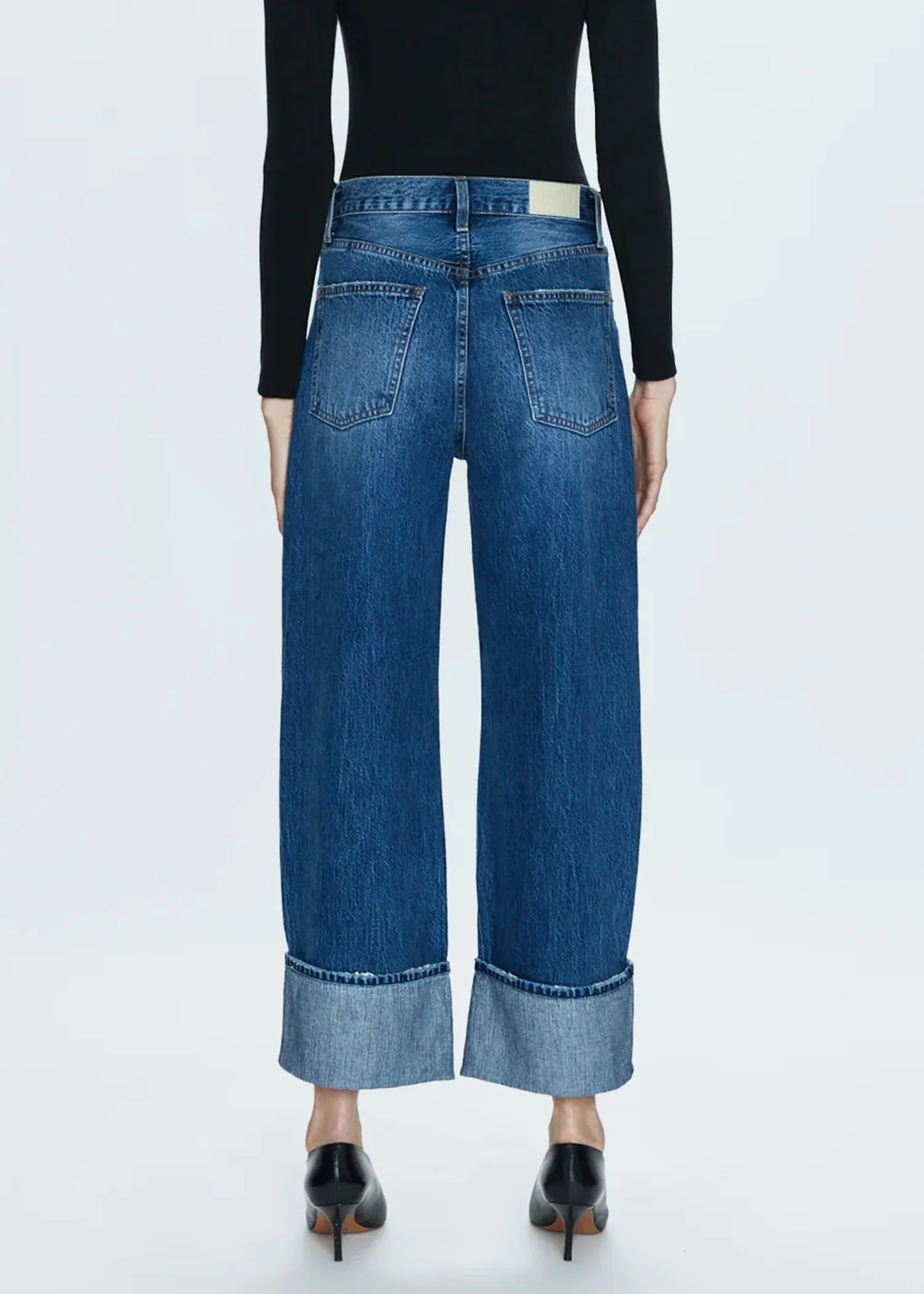 Ryder High Rise Cuffed Jean in Fulton - Pistola Denim