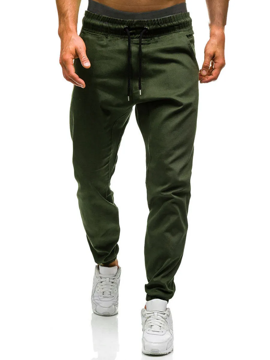 Solid Drawstring Hip Hop Harem Joggers