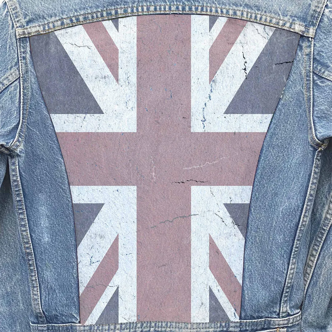Upcycled Vintage Denim Jacket "Union Jack"