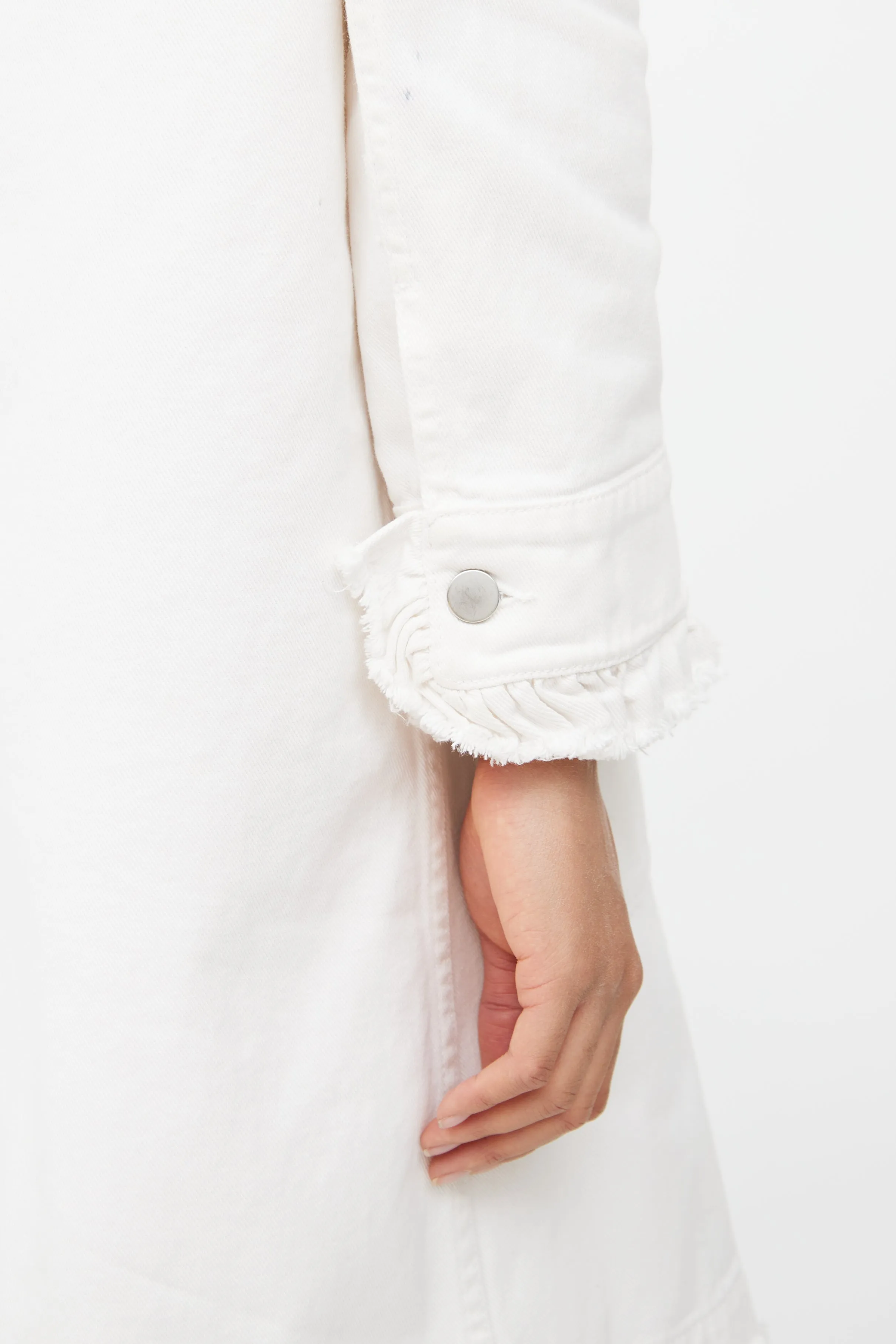 White Distressed Denim Jacket