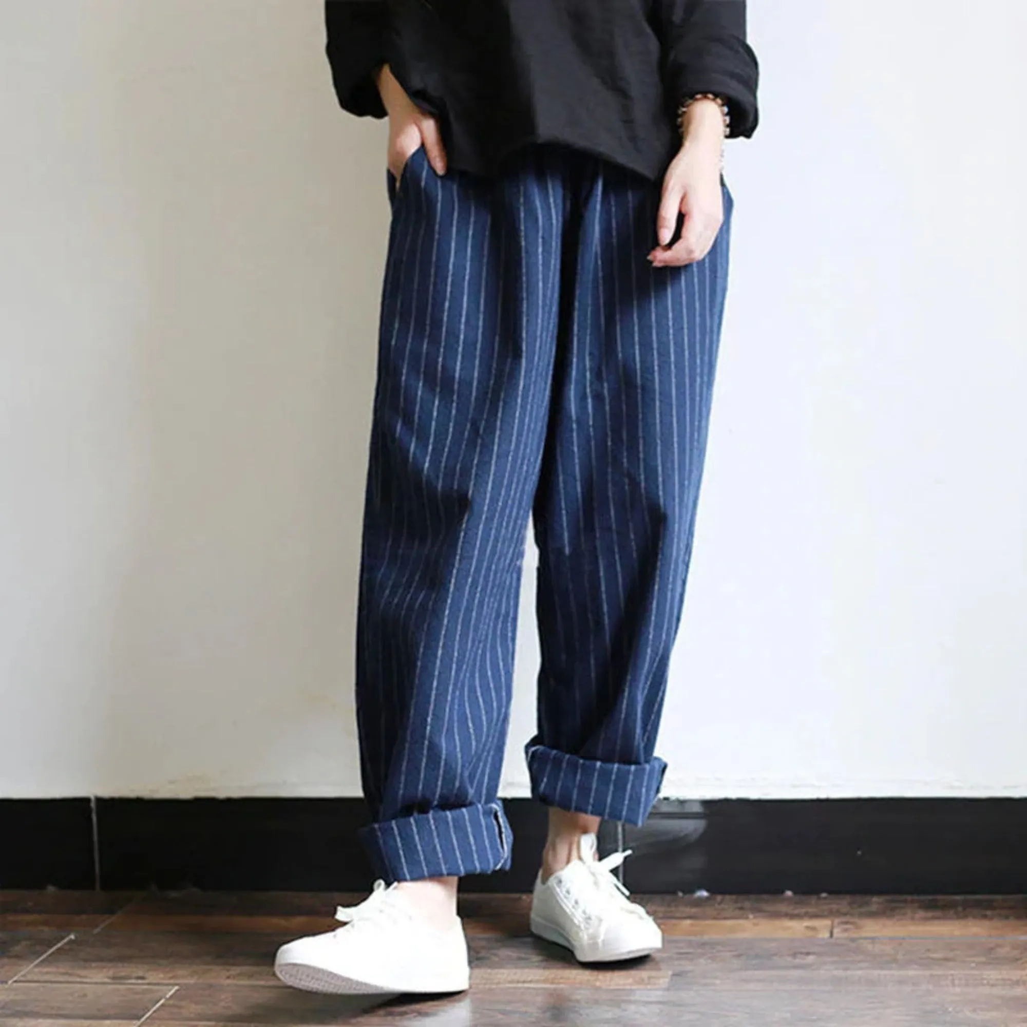 Women's Summer Casual Striped Loose Pants